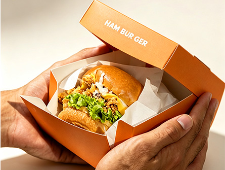 Customized Integrated Flip-top Hamburger Box