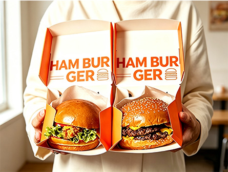 Customized Integrated Flip-top Hamburger Box