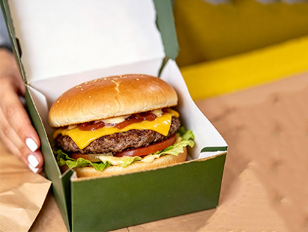 Customized Integrated Folding Lid Burger Box