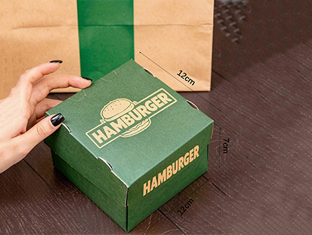 Customized Integrated Folding Lid Burger Box