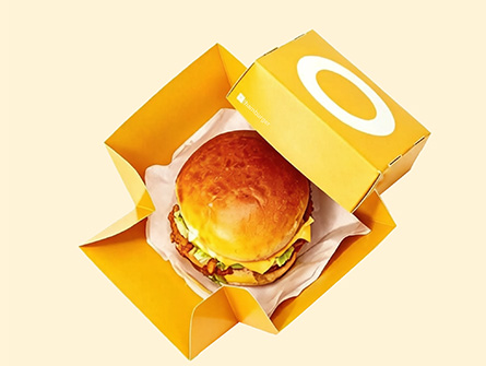 Customized foldable square hamburger box