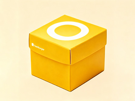 Customized foldable square hamburger box