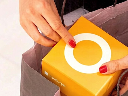 Customized foldable square hamburger box