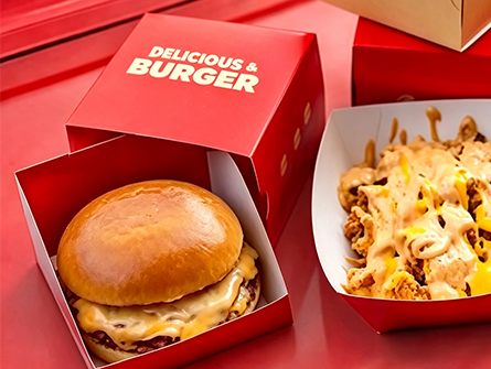 Customized Square Drawer-style Burger Box
