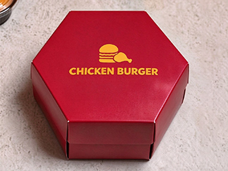 Custom Octagonal Top-and-Bottom Burger Box