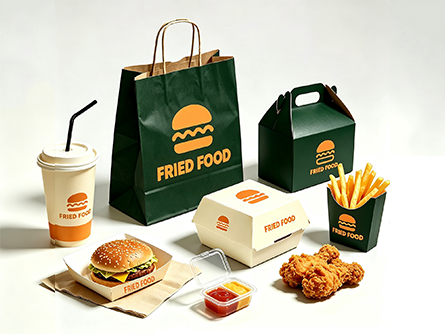 Customized Eco-friendly Material Printed Fried Chicken Packaging Set