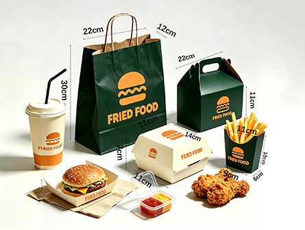Customized Eco-friendly Material Printed Fried Chicken Packaging Set