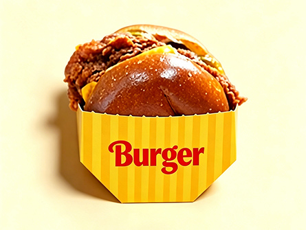 Customized Pull-tab Hamburger Box