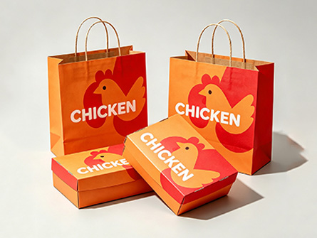 Customized Four-cornered Sky-top Fried Chicken Box