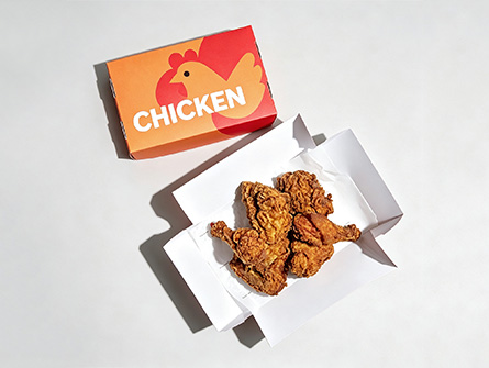 Customized Four-cornered Sky-top Fried Chicken Box