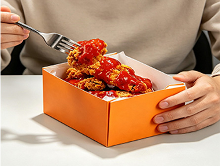 Customized Four-cornered Sky-top Fried Chicken Box