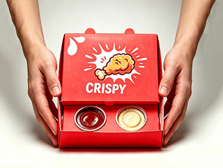 Customized Red Dipping Sauce-style Fried Chicken Box