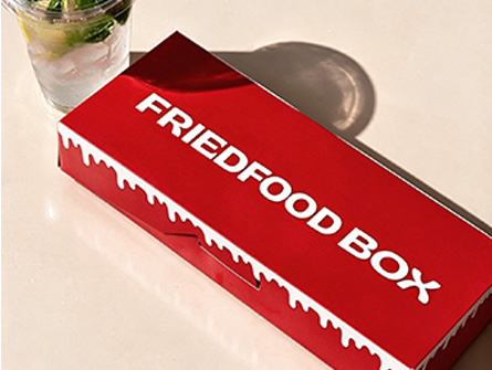 Customized Red Square Flap Chicken Box