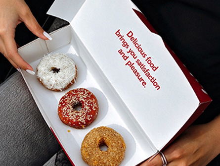 Customized Red Square Flap Chicken Box
