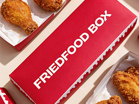 Customized Red Square Flap Chicken Boxx