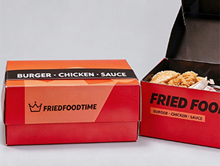 Customized Flip-top Chicken Box With Dipping Sauce