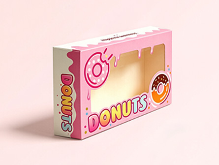 Customized Colorful Windowed Doughnut Box