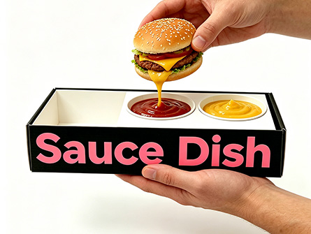 Customized Dipping Sauce Burger Box