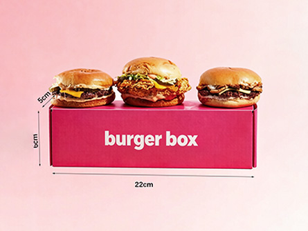 Factory-made Pink Rectangular Hamburger Boxe