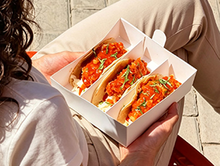 Customized Drawer-style Taco Box With Customized Logo