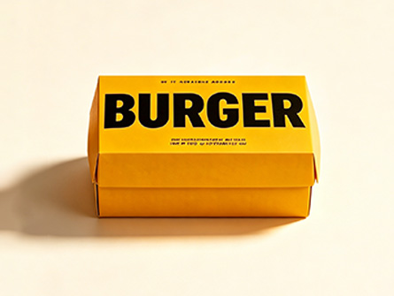 Yellow Foldable Hamburger Box