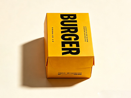 Yellow Foldable Hamburger Box