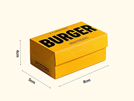 Yellow Foldable Hamburger Box