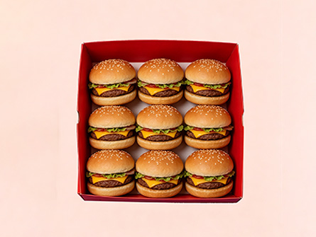 Customized Red Drawer-style Burger Box