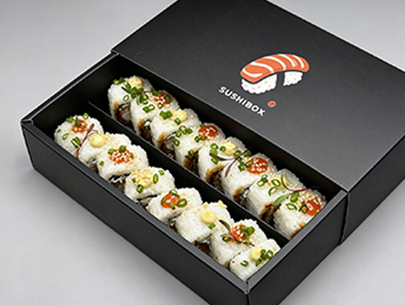 Customized Black Drawer Sushi Box
