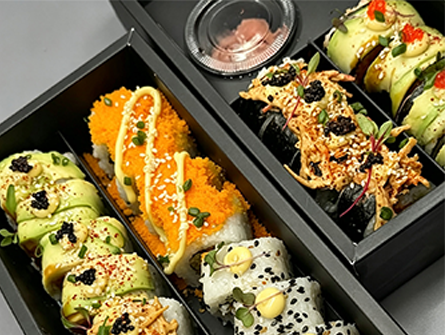 Customized Black Drawer Sushi Box