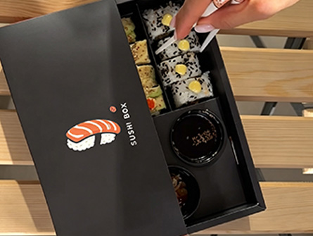Customized Black Drawer Sushi Box