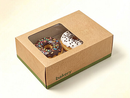 Customized Kraft Paper Tape Window Dessert Box