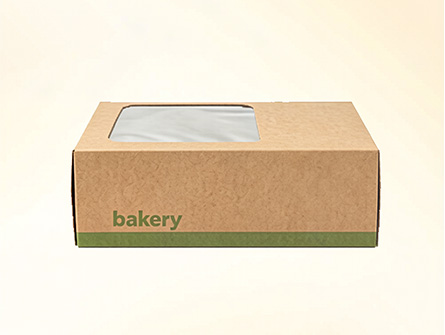 Customized Kraft Paper Tape Window Dessert Box