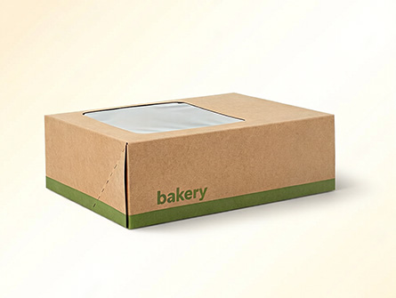 Customized Kraft Paper Tape Window Dessert Box