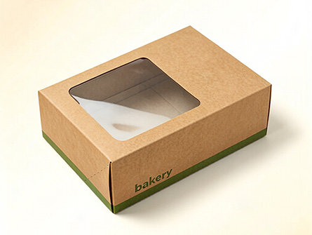 Customized Kraft Paper Tape Window Dessert Box