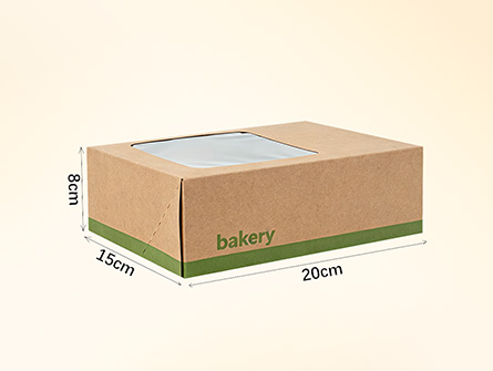 Customized Kraft Paper Tape Window Dessert Box