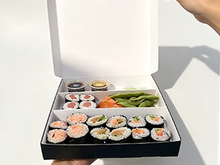 Customized Embossed Flip-top Sushi Box