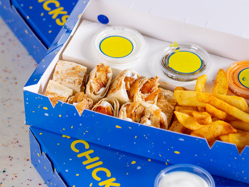 Custom Food White Fried Chicken Packing Box