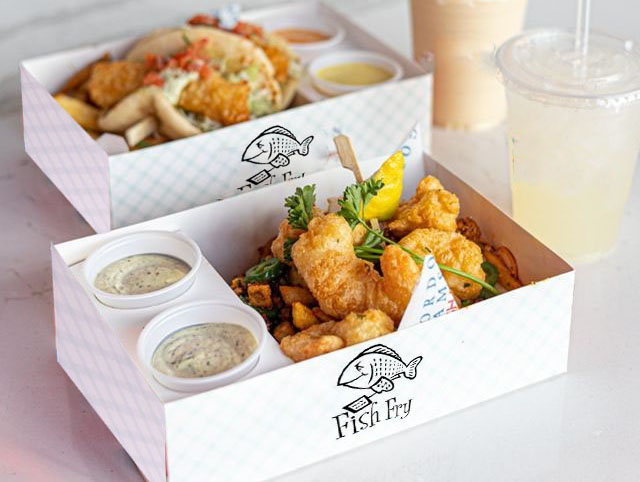 Custom Fish And Chip Packaging Takeout Paper Box With Your Own Logo