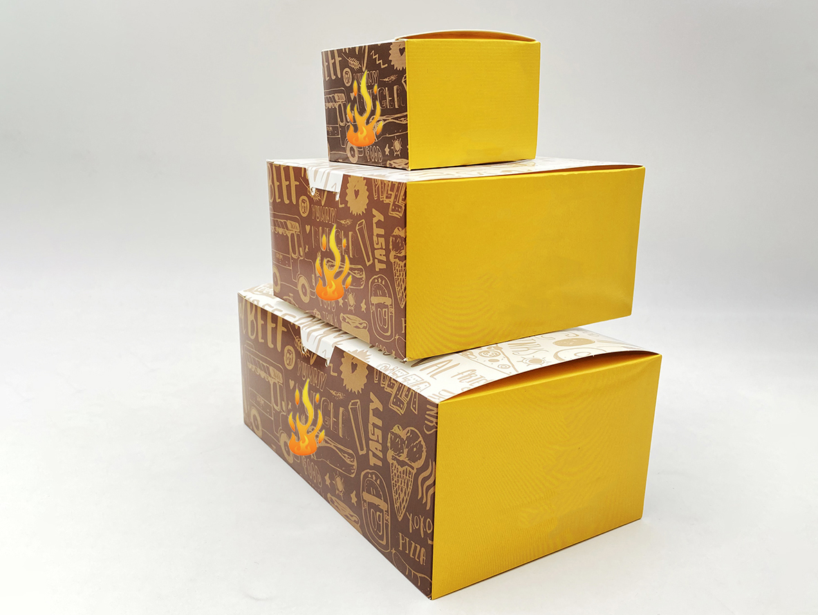Fried Chicken Wings Sandwich French Fries Burger Cardboard Packaging Box