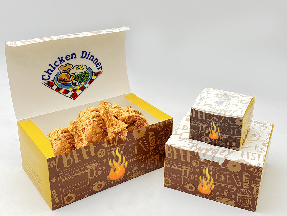 Kraft Paper Disposable Food Fried Chicken Package Box