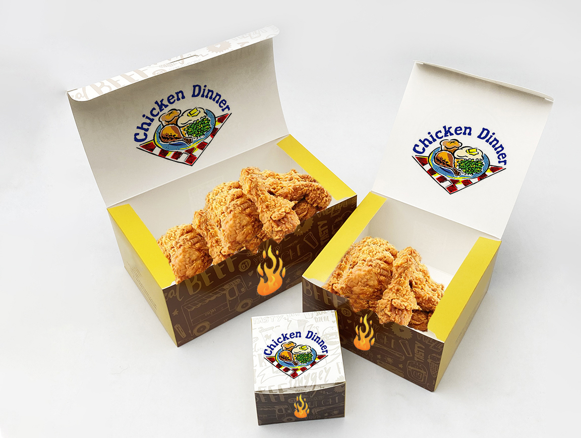 Kraft Paper Disposable Food Fried Chicken Package Box