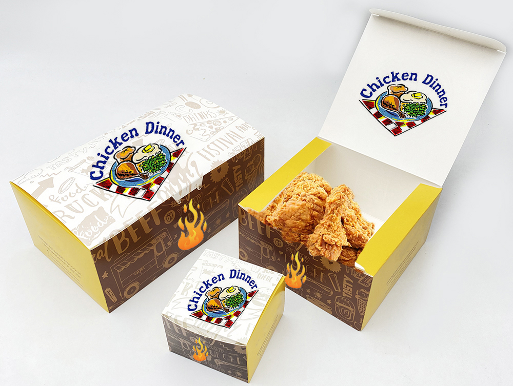 Kraft Paper Disposable Food Fried Chicken Package Box