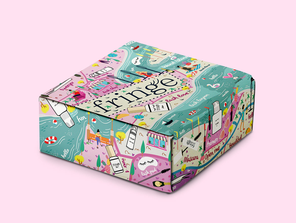 Pink Mailing Corrugated Shipping Box 