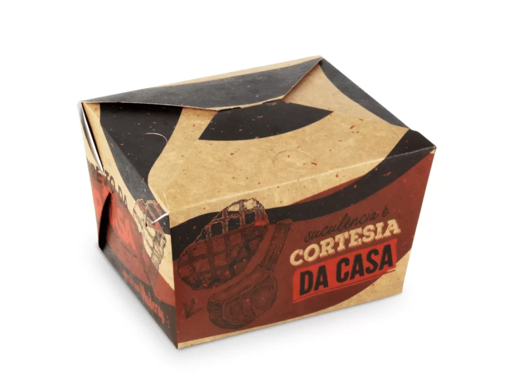Kebab Barbecue Kraft Box Take Away Box
