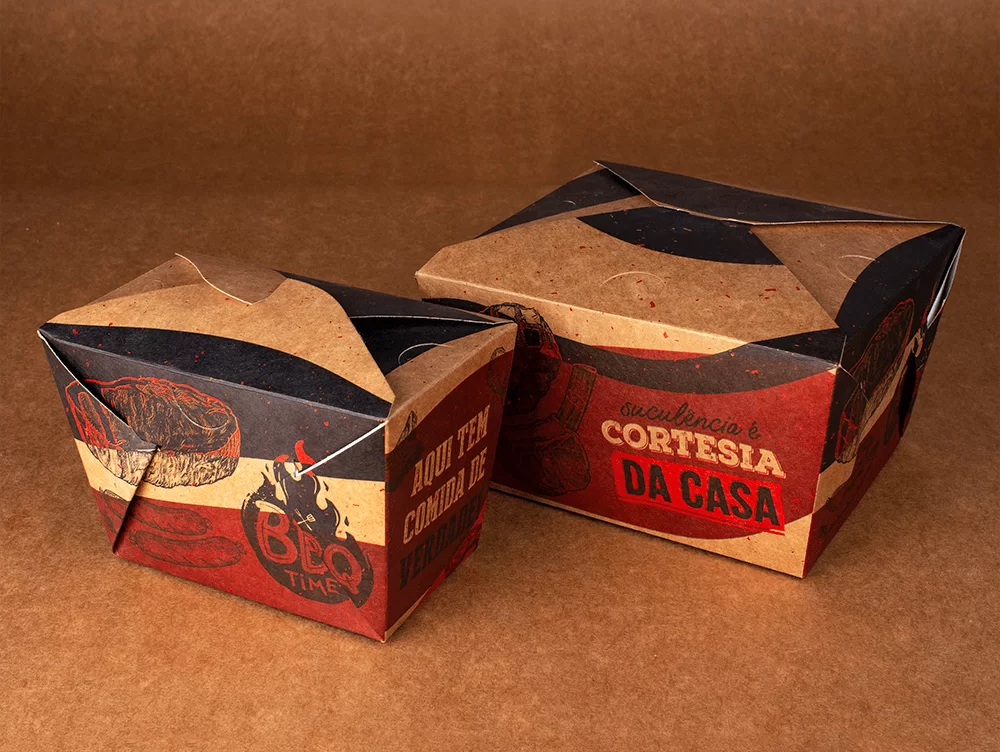 Kebab Barbecue Kraft Box Take Away Box