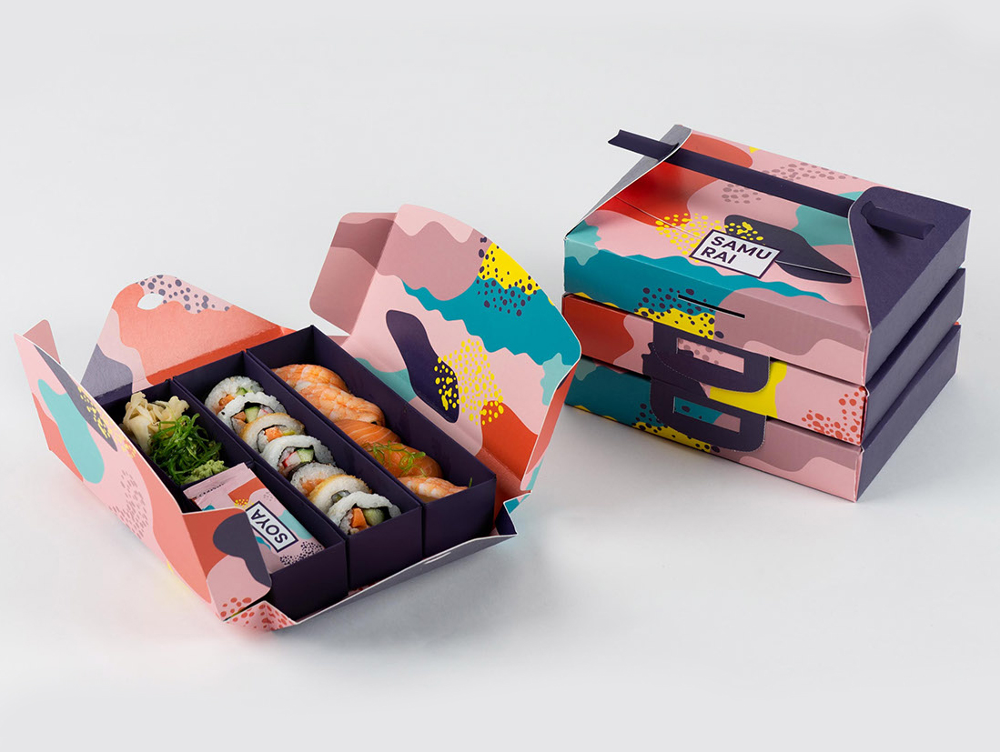 Colorful Printing Japanese Cardboard Sushi Box