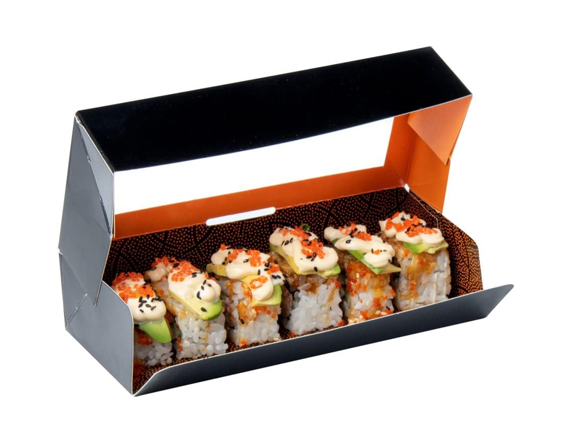 Fancy Take Away Box For Sushi Side Opening