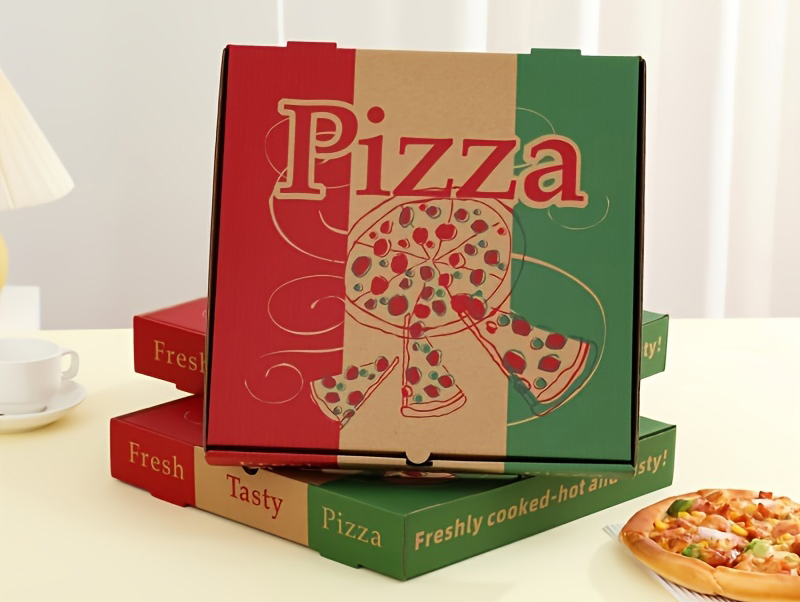 Vertical Stripes Pizza Box 21.5cm 30cm