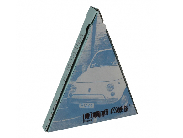 Blue Triangle Corrugated Car Pattern Printing Pizza Box